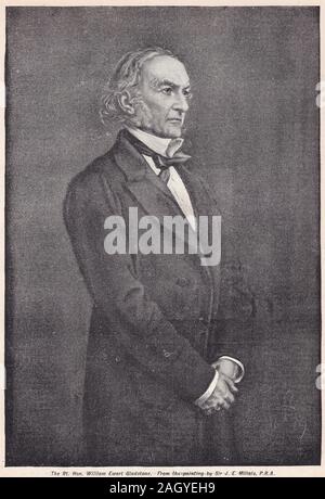 La Rt. L'honorable William Ewart Gladstone par Sir J. E. Millais Banque D'Images