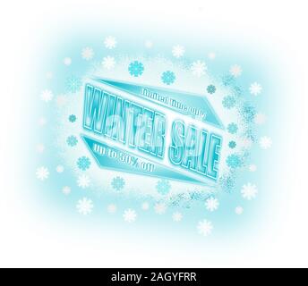 Illustration : vente d'hiver, peu de temps seulement du texte Banque D'Images