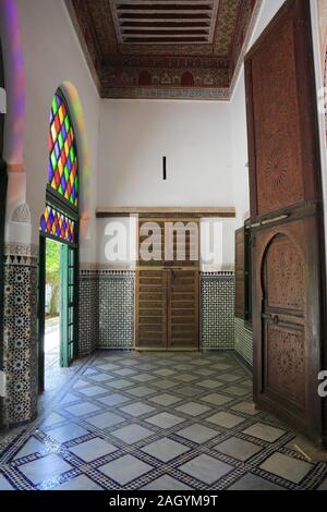 Palais Bahia, UNESCO World Heritage Site, Marrakech, Marrakech, Maroc, Afrique du Nord Banque D'Images