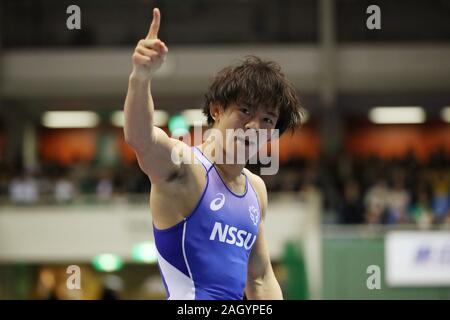 Gymnase de Komazawa, Tokyo, Japon. Dec 22, 2019. Rei Higuchi, le 22 décembre 2019 - Lutte : Toutes Japon Wrestling Championship Men's 57kg nage libre au gymnase de Komazawa, Tokyo, Japon. Credit : YUTAKA/AFLO SPORT/Alamy Live News Banque D'Images