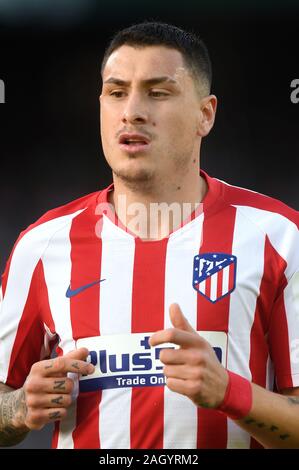 Séville, 22-12-2019. Primera Division Ligue espagnole. LaLiga. L'Estadio Benito Villamarin. José María Giménez (Atlético de Madrid) pendant le match Real Betis - Atlético de Madrid. Banque D'Images