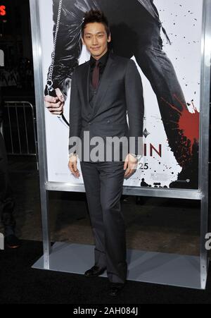 NINJA ASSASSIN Raizo pluie - Première mondiale à GraumanÕs Chinese Theatre de Los Angeles.Pluie Raizo 27 Red Carpet Event, Vertical, USA, industrie du film, de célébrité Banque D'Images