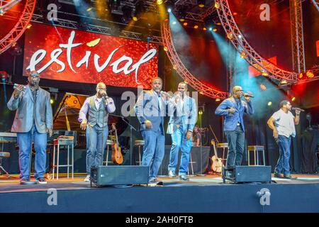 Lugano, Suisse - 10 juin 2016 - Prendre 6 singing Estival Jazz Lugano, Suisse Banque D'Images