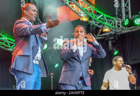 Lugano, Suisse - 10 juin 2016 - Prendre 6 singing Estival Jazz Lugano, Suisse Banque D'Images