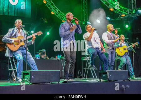 Lugano, Suisse - 10 juin 2016 - Prendre 6 singing Estival Jazz Lugano, Suisse Banque D'Images