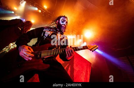 Copenhague, Danemark. 20, décembre 2019. Matal gothique italien Lacuna Coil bande effectue un concert live à Amager Bio à Copenhague. (Photo crédit : Gonzales Photo - Nikolaj Bransholm). Banque D'Images