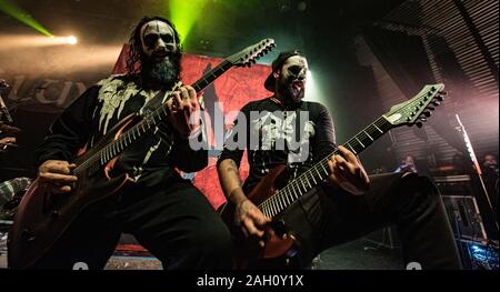 Copenhague, Danemark. 20, décembre 2019. Matal gothique italien Lacuna Coil bande effectue un concert live à Amager Bio à Copenhague. (Photo crédit : Gonzales Photo - Nikolaj Bransholm). Banque D'Images