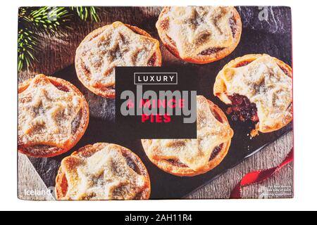 Fort de l'Islande Luxury mince pies isolé sur fond blanc Banque D'Images