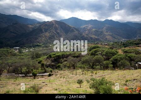 Vilcabamba est connue comme la vallée De La Longévité pour les personnes qui grandissent très vieux. Il est situé dans les Andes de l'Équateur. Banque D'Images