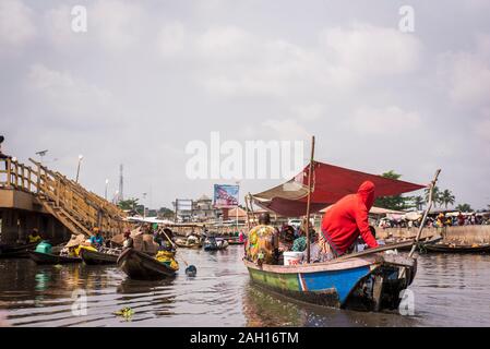 Le Bénin, Gamvie, village flottant Banque D'Images