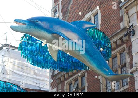 Carnaby's 2019 lumières de Noël, la préservation des océans la charité, le projet zéro Banque D'Images