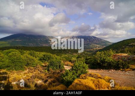 Paysage de l'île de Zakynthos, Grèce une île grecque dans la mer Ionienne. C'est la troisième plus grande des îles Ioniennes. Banque D'Images