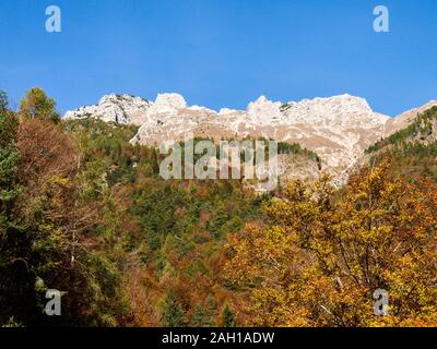 Levico, Italie : Paysage de montagne autour de Levico Terme Banque D'Images