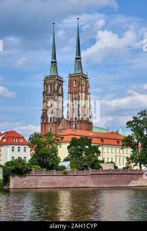 La Cathédrale de Saint Jean Baptiste à Wroclaw, Pologne Banque D'Images
