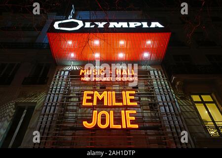 PARIS, FRANCE - 20 MAI 2019- Vue de la French children's encore de Emilie Jolie salle de concert à l'Olympia à Paris en décembre 2019. Banque D'Images