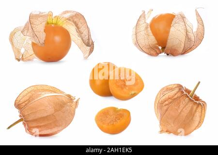 Les fruits exotiques physalis, isolé Banque D'Images