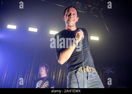 Manchester, UK. 21 décembre 2019. Rick Witter, Paul Banks, Tom Gladwin, Joe Johnson et Alan Leach de la bande faire sept au O2 de Manchester Victoria Warehouse sur leur Shedcember annuelle tournée britannique, Manchester 2019-12-21 . Crédit : Gary Mather/Alamy Live News Banque D'Images