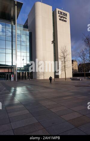 Nouveau siège de la BBC, place centrale, Cardiff, Pays de Galles du Sud Banque D'Images