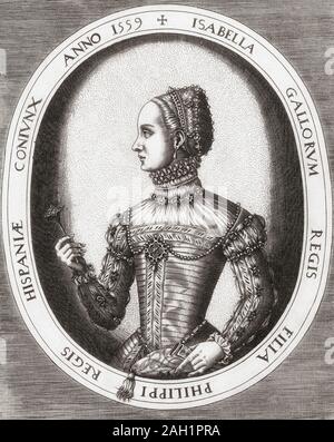 Elisabeth de Valois. 1545 -1568. Né Français Espagnol reine consort comme la troisième de quatre épouses du roi Philippe II d'Espagne. Banque D'Images