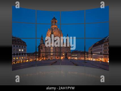 L'église Notre-Dame est une église évangélique luthérienne à Dresde, Saxe, Allemagne, Europe Banque D'Images