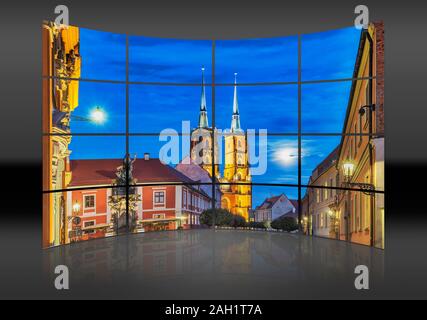 La Cathédrale de Wroclaw est situé sur l'île de la cathédrale (Ostrow Tumski), Wroclaw, en voïvodie de Basse-Silésie, Pologne, Europe Banque D'Images