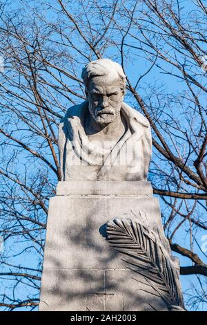 Statue de Louis Pasteur sur le campus de l'hôpital du comté de Cook Banque D'Images