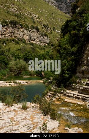 Italie Sicile Avola, 06 mai 2019 : la vallée de Cavagrande Cavagrande del Cassibile Cassibile ' ' Banque D'Images