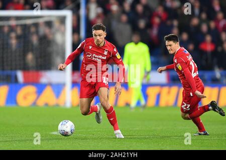 HUDDERSFIELD, ANGLETERRE - 21 décembre Trésorerie Matty (11) La forêt de Nottingham au cours de la Sky Bet Championship match entre Huddersfield Town et Nottingham Forest à la John Smith's Stadium, Huddersfield le samedi 21 décembre 2019. (Crédit : Jon Hobley | MI News) photographie peut uniquement être utilisé pour les journaux et/ou magazines fins éditoriales, licence requise pour l'usage commercial Crédit : MI News & Sport /Alamy Live News Banque D'Images