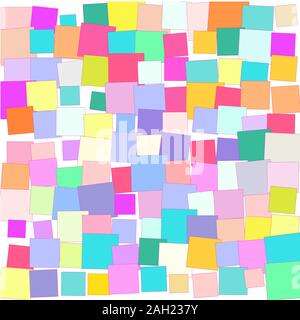 Les carrés de couleurs vives sur un fond blanc Banque D'Images