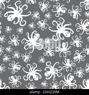 Simple motif aléatoire octopus sans répéter l'arrière-plan Banque D'Images