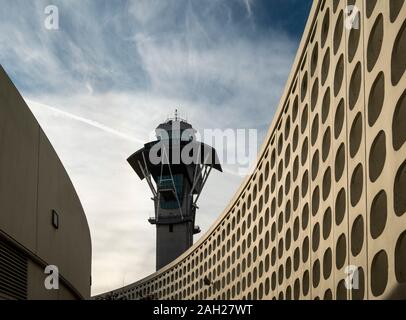 Le thème Bâtir, icône de l'architecture avec l'espace d'influence de l'âge. L'Aéroport International de Los Angeles - Lax Los Angeles, California, United States Banque D'Images