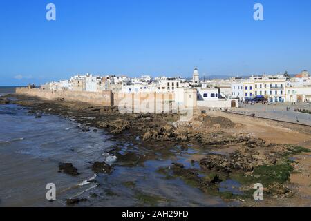 Vieille ville, remparts, Essaouira, UNESCO World Heritage Site, Maroc, Côte Atlantique, l'Afrique du Nord Banque D'Images