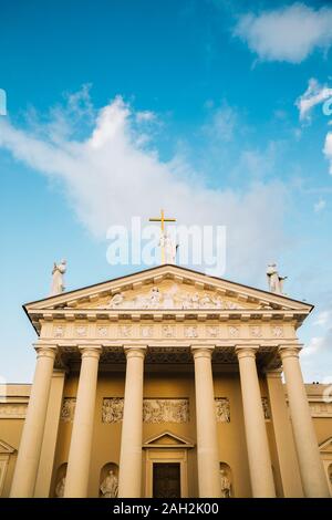 Basilique Cathédrale de Saint Stanislas et Saint Ladislas de Vilnius en Lituanie Banque D'Images