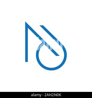 Lettre annonce fine ligne géométrique simple vecteur logo Illustration de Vecteur