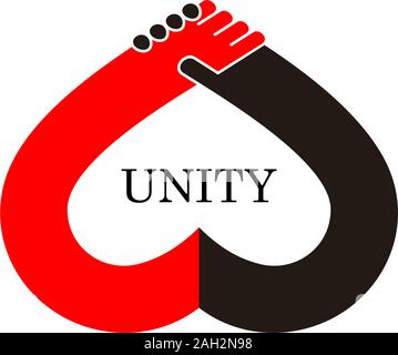 L'unité forte forte équipe de secousses vecteur symbole Illustration de Vecteur