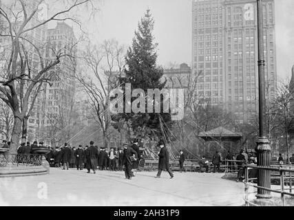 Madison Square Arbre de Noël ca. 1910-1915 Banque D'Images
