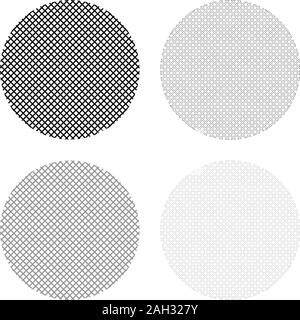 Matériau du filtre Contour rond icône noir couleur gris style télévision illustration vectorielle simple image Illustration de Vecteur