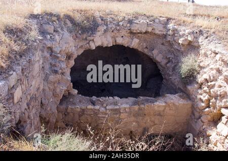 Château de Kerak, entrée d'une forteresse médiévale croisés en Jordanie Banque D'Images