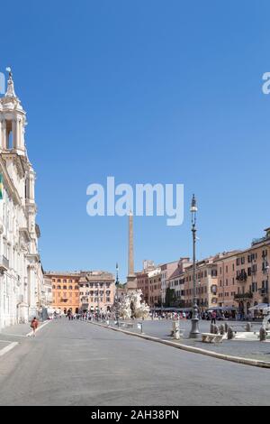 À l'automne place Navona, Rome, Italie Banque D'Images