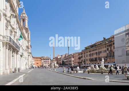 À l'automne place Navona, Rome, Italie Banque D'Images