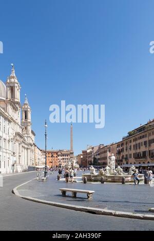 À l'automne place Navona, Rome, Italie Banque D'Images