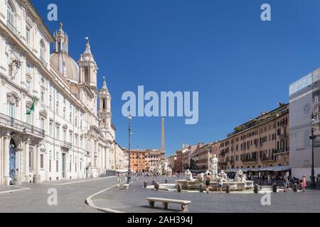 À l'automne place Navona, Rome, Italie Banque D'Images