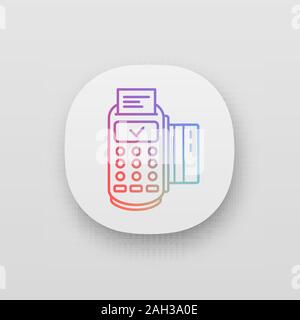 Terminal de Point de vente réussie opération icône de l'application. UI/UX interface utilisateur. Terminal de paiement. E-paiement. Site Web ou application mobile. Vector isolated illustrati Illustration de Vecteur
