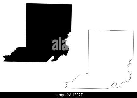 Conway Comté (Arkansas (États-Unis County, États-Unis d'Amérique,USA, États-Unis, US) map vector illustration gribouillage, croquis Conway site Illustration de Vecteur