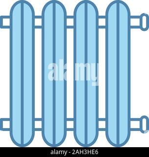 L'icône couleur du radiateur. Batterie de chauffage. Dispositif de chauffage. Vector illustration isolé Illustration de Vecteur