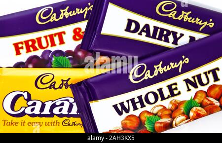 Les barres de chocolat Cadbury's dans Cadbury heritage tours. Banque D'Images