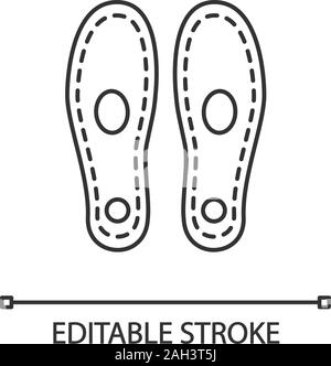 Semelles orthopédiques icône linéaire. Arch support. Fine ligne illustration. Semelles orthopédiques. Service de pads. Le traitement du pied plat. Symbole de contour. Isoler le vecteur Illustration de Vecteur