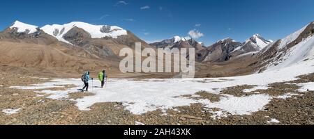 Hidden Valley, Sechi Lek, Pic Dhampus, Dhaulagiri Trek Circuit, Himalaya, Népal Banque D'Images