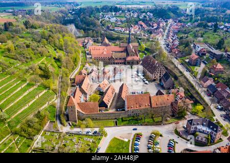 Allemagne, Bade-Wurtemberg, Maulbronn, vue aérienne du Monastère de Maulbronn Banque D'Images