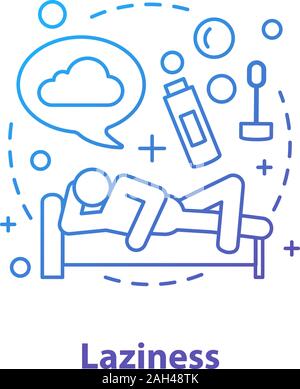 Sloth concept icône. La paresse. La procrastination. Perdre du temps idée fine ligne illustration. Le repos. Dessin vectoriel aperçu isolés Illustration de Vecteur